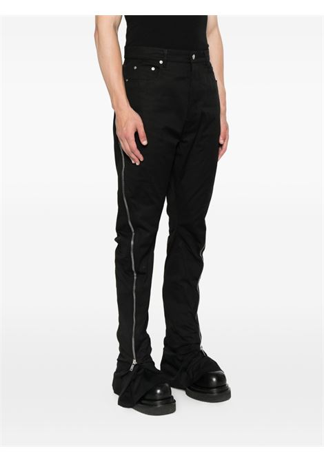 Pantaloni svasati con zip in nero Rick owens - uomo RICK OWENS | RU02E1343TE09